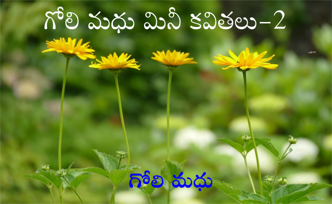 గోలి మధు మినీ కవితలు-2