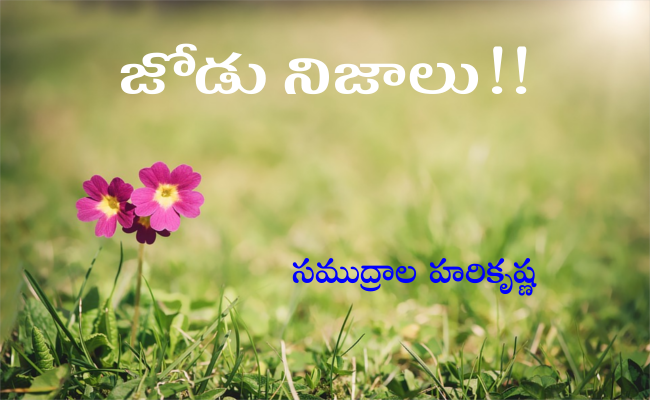 జోడు నిజాలు!!