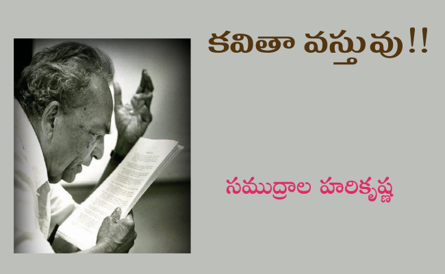 కవితా వస్తువు!!